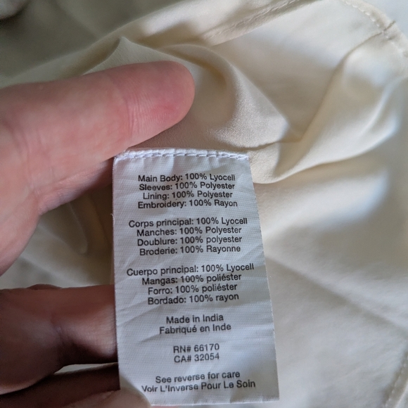 ANTHROPOLOGIE Cream Donna Indian Floral Leaves Bohemian Midi Dress Size Large - Picture 14 of 15